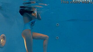 marfa, the unique and beautiful russian teen pornstar, shines by the pool