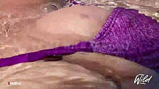 the busty pinay shows her big tits at the pool