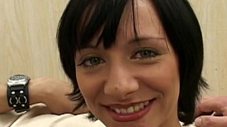 Intense double penetration with anal blowjob and deep assfucking.