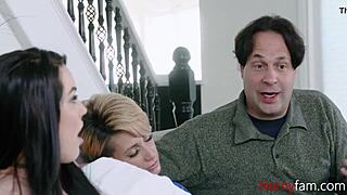 Skinny Teen Virgin Does Hardcore Blowjob And Fucking With Uncle While Mother In Law Naps