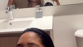 Amateur couple shares intimate moment before work