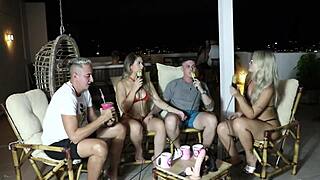 Swinging secrets unfold with elo cardone and victor mustang. Sheer red lingerie leads to a sloppy wet blowjob.