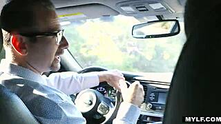 busty milf rides young stud's cock naked