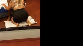 The Intense Blowjob From Latina Blonde Slut Deepthroating Big Cock With Toys