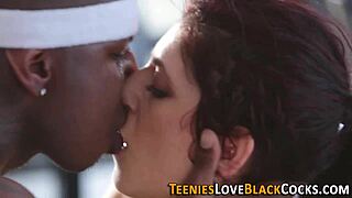 Athletic teen 18+ explores interracial experiences