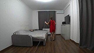Old Cuckold Watches Wife Cheat Behind Mirror