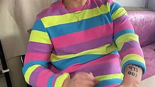 Horny College Guy Jacks Off His Throbbing Cock