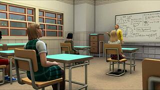 A hardcore hentai featuring a teacher and a student in the classroom