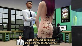 office worker humiliated in free-use scenario part 5