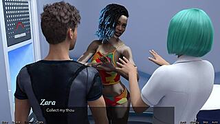 Hot Black Women Stranded in Space Bed with Huge Tits