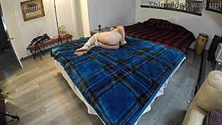 raven grey tied up in bondage scene