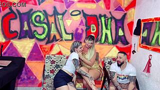 Beatriz Sampaio Gets Fucked Hard in Lesbian Interview!