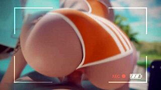 can you believe overwatch tracer rides cock at the beach for creampie?