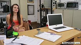 hey, check out this brazilian newbie's tight pussy getting gaped in casting with a big cock!