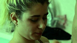 Blonde teen sucked cock in the kitchen 😏