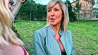 french blonde milf craving a wild threesome tonight