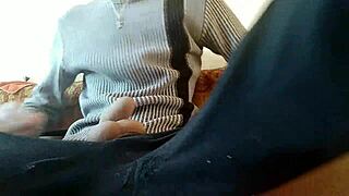 Does this young gay student finger that big dick after class?