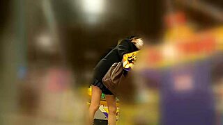 Asian Schoolgirl in Uniform Caught on Voyeur Cam for Panty Shots and Home Intrusion