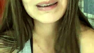 Beautiful slim girl teaches sexy outfits in a casual way