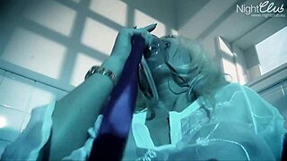 Sluts get mouth and pussy filled by huge cocks.