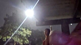 risky jerk off on the street for that hot redhead at the bus stop, man