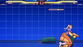 chunli feels intense pleasure battling long's huge cock in anime sex