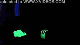 Dayanara experiences intense black light sex from pov perspective in amateur fetish scene.