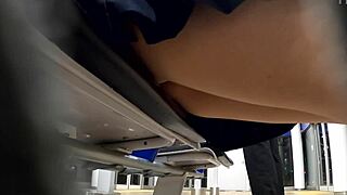 Asian Schoolgirl in Uniform Caught on Voyeur Cam for Panty Shots and Home Intrusion