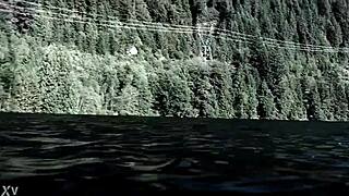 Supernatural sexy bikini girl swimming in water