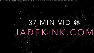 Petite girl feels intense pleasure as boss cums on her face