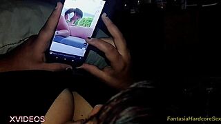 watching porn with friend got me horny over her big tits