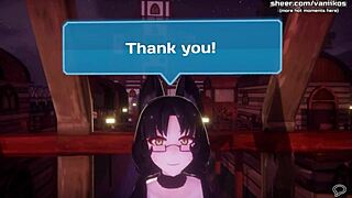 oh wow, that anime teen showing her big butthole for anal creampie in monster girl island!