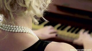 the intense look she gives you while blowing your cock and making you cum