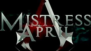 mistress april uses the fuck stimulator on her slave