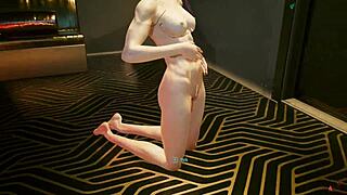 Sexy fit athletic cyber babe lucy showing off her naked tight young body 😘