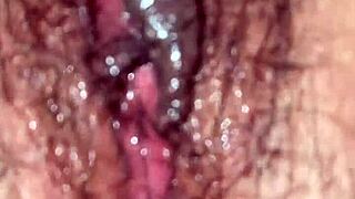 Hairy Pussy Orgasms with Satisfyer Toy and Squirting