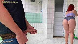 I hired a latina maid who stripped off her shorts during cleaning, driving me wild with lust for her big redhead ass.