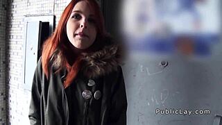 Spanish Redhead Amateur Flashing Tits In Public