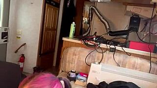 Beautiful Skinny Teen Woman Plays With Tongue On Big Hard Cock