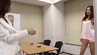 Japanese Milf Boss Seduces in Office POV at Work!