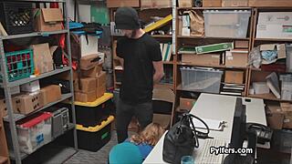 lucky burglar bangs horny milf guard hard