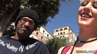 cherry torn gags on big black cock interracial