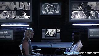 lesbo babe gets squirted in mouth during intense threeway