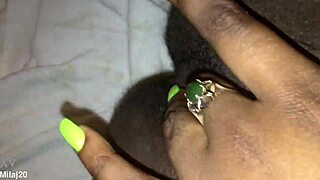 fingering my tight black creamy pink pussy