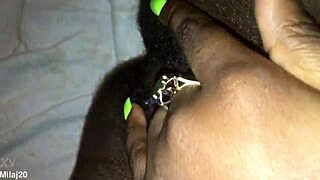 fingering my tight black creamy pink pussy