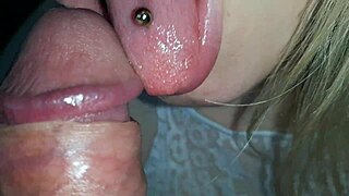 Wife Meets Husband After Work in Sexy Outfit for Blowjob