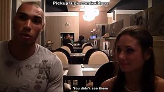 Titted Brunette Met and Fucked in Public Pickup Reality