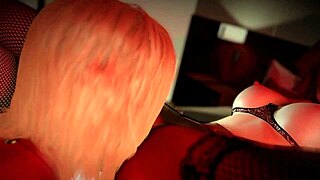 cute lesbian slave eats pussy in stockings