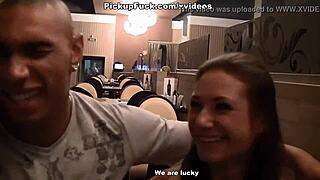 Titted Brunette Met and Fucked in Public Pickup Reality