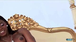 the dumped ebony brunette bride milf with big tits is desperate for interracial anal sex